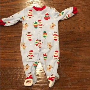 Fleece Christmas PJ Footies